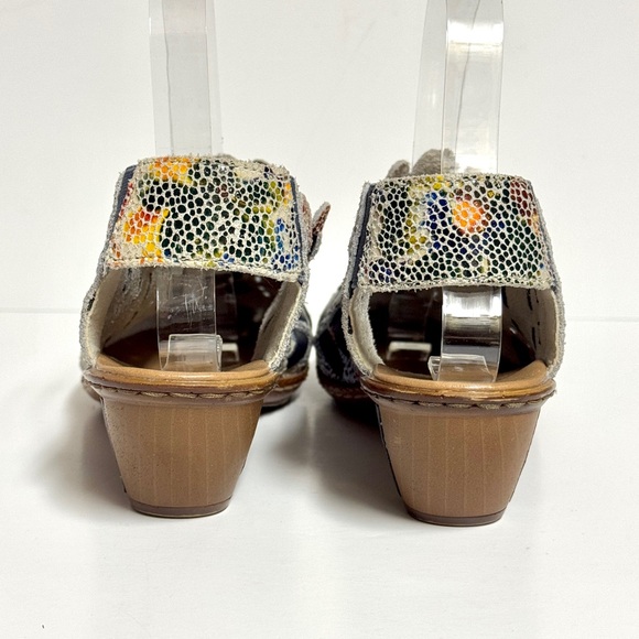 RIEKER Antistress SINA Slingback Ice Multicolor Ocean Heels Womens EU 37 US 6.5 - Picture 8 of 8